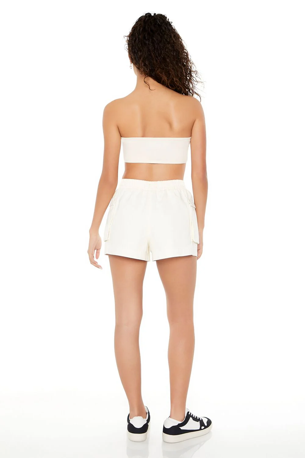 Twill High-Rise Cargo Shorts - Image 3