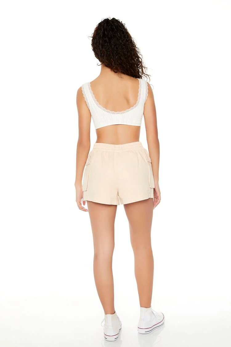 Twill High-Rise Cargo Shorts - Image 8