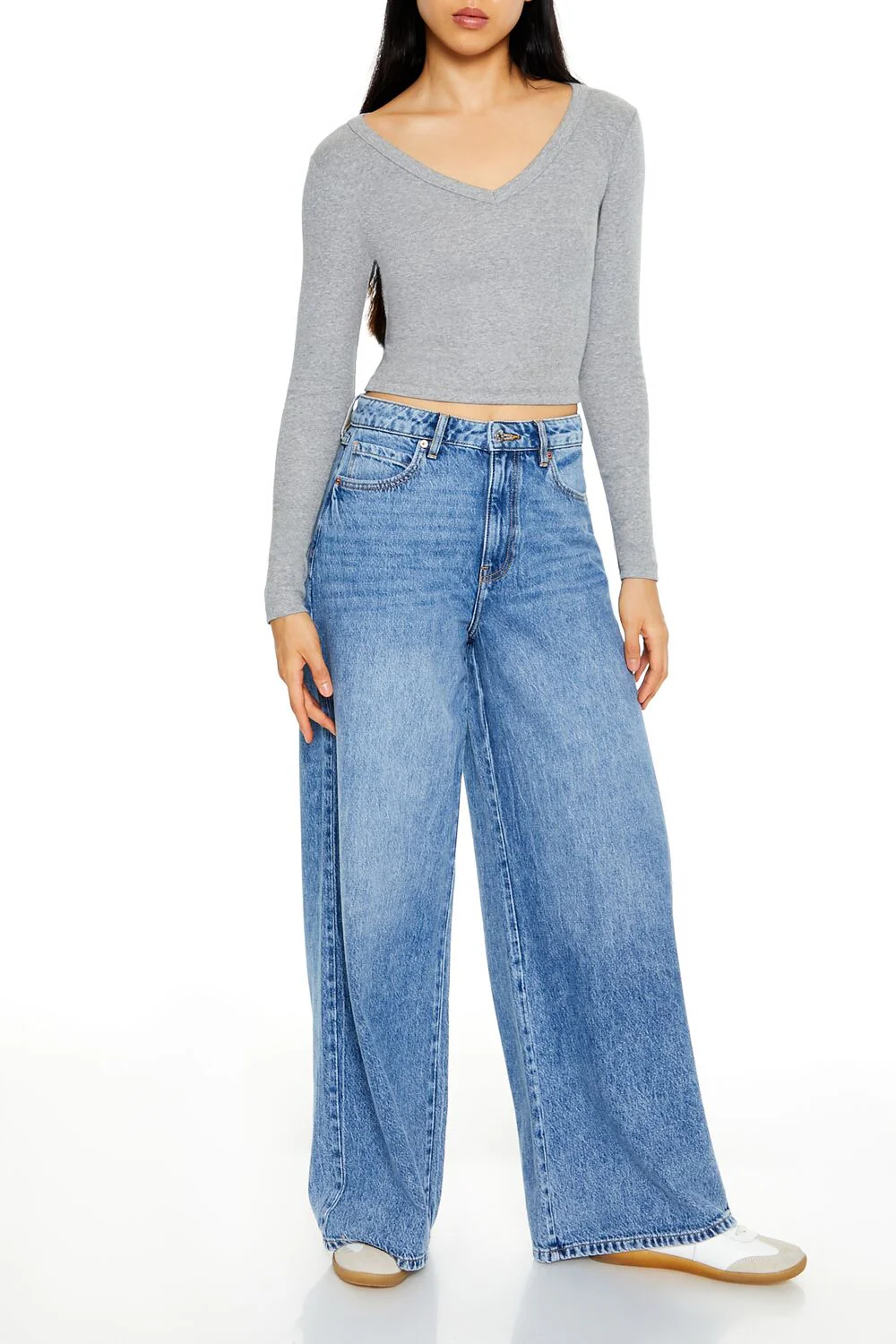 Cropped Long-Sleeve Top - Image 12