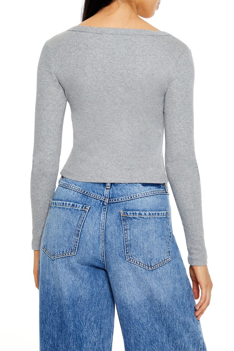 Cropped Long-Sleeve Top - Image 15