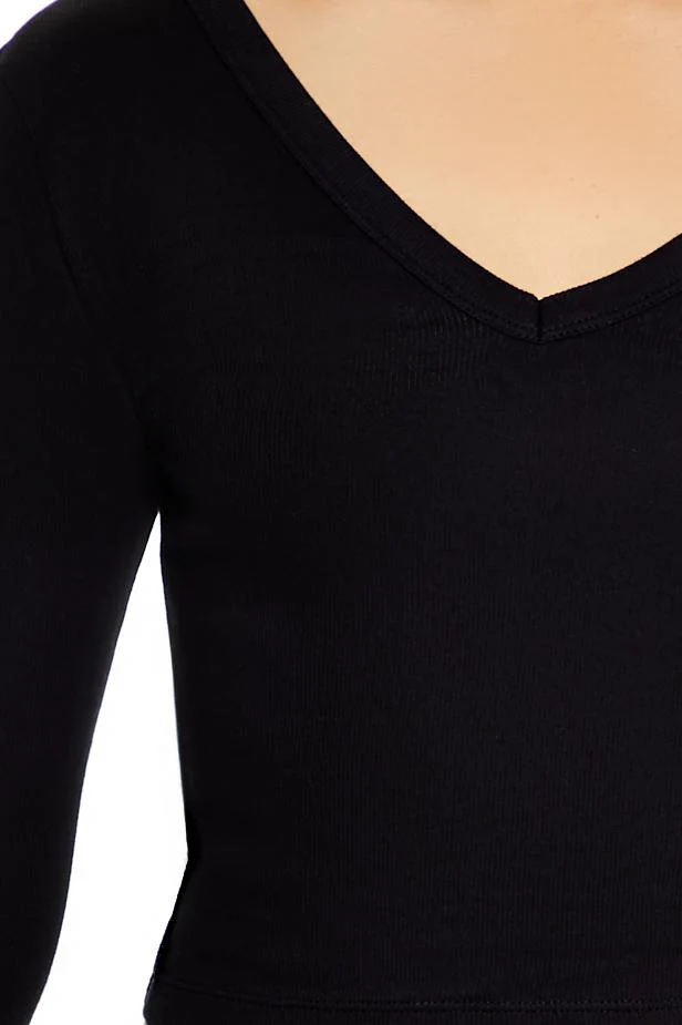 Cropped Long-Sleeve Top - Image 3