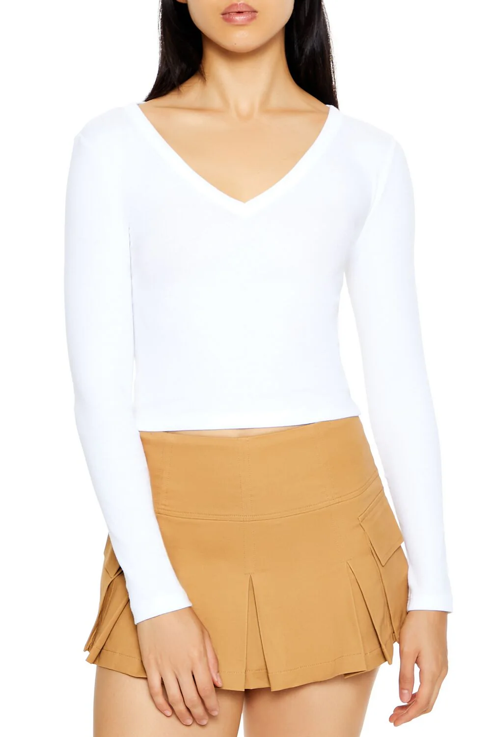Cropped Long-Sleeve Top - Image 6