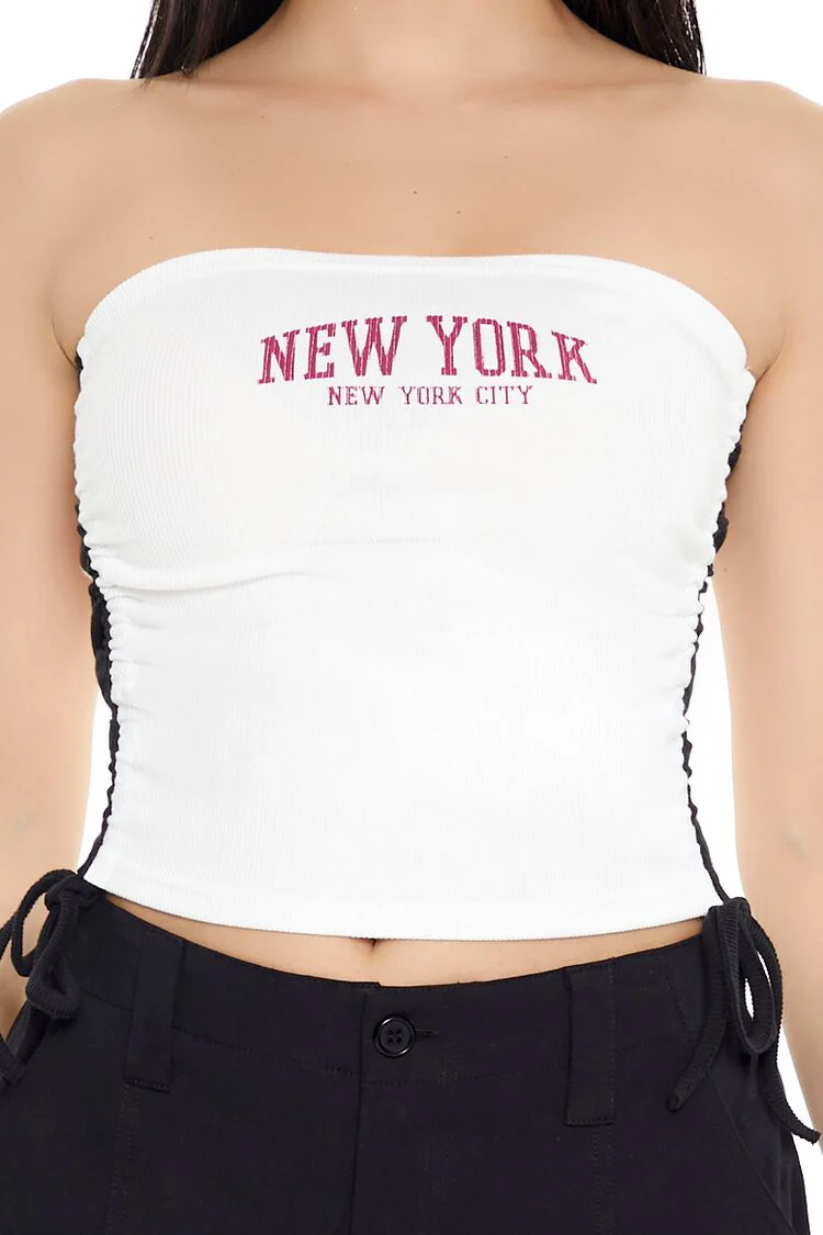 New York Drawstring Tube Top - Image 3