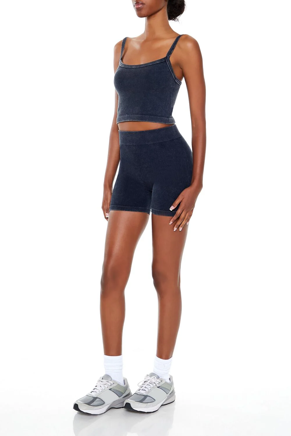 Seamless Mineral Wash Biker Shorts - Image 3