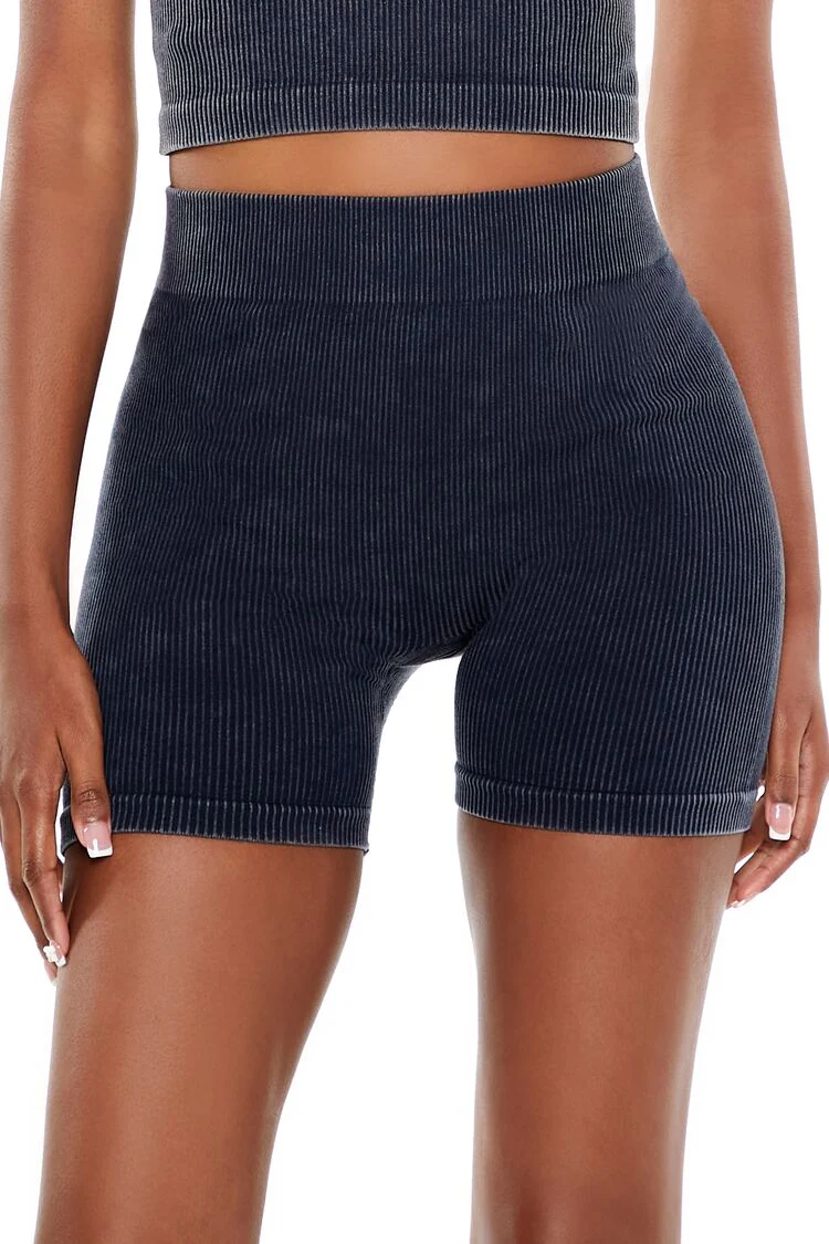 Seamless Mineral Wash Biker Shorts - Image 5