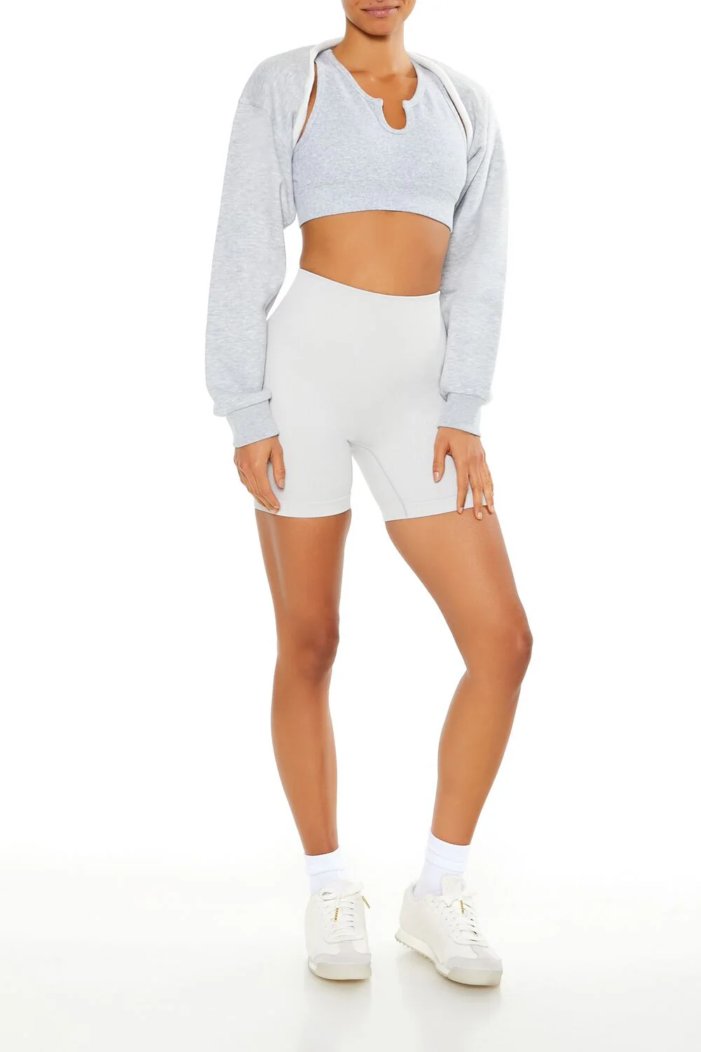 Active Fleece Raw-Cut Shrug - Image 2