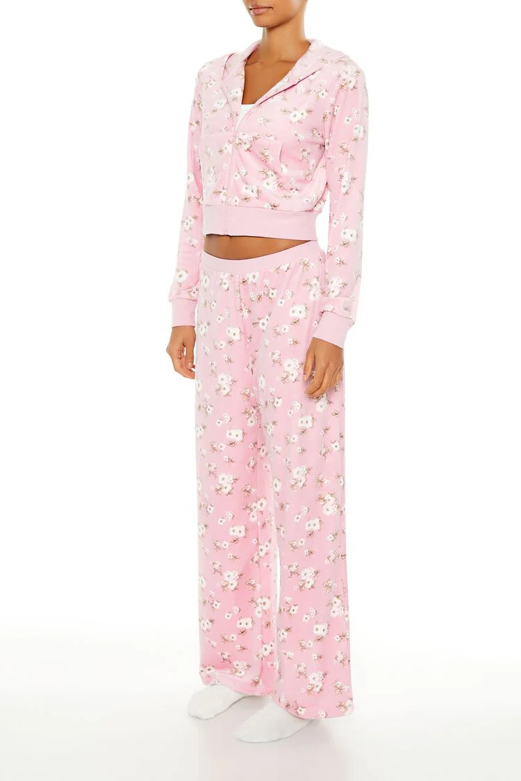 Floral Wide-Leg Pajama Pants - Image 3