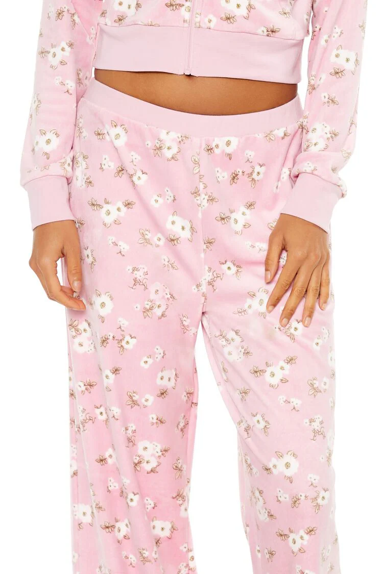 Floral Wide-Leg Pajama Pants - Image 5