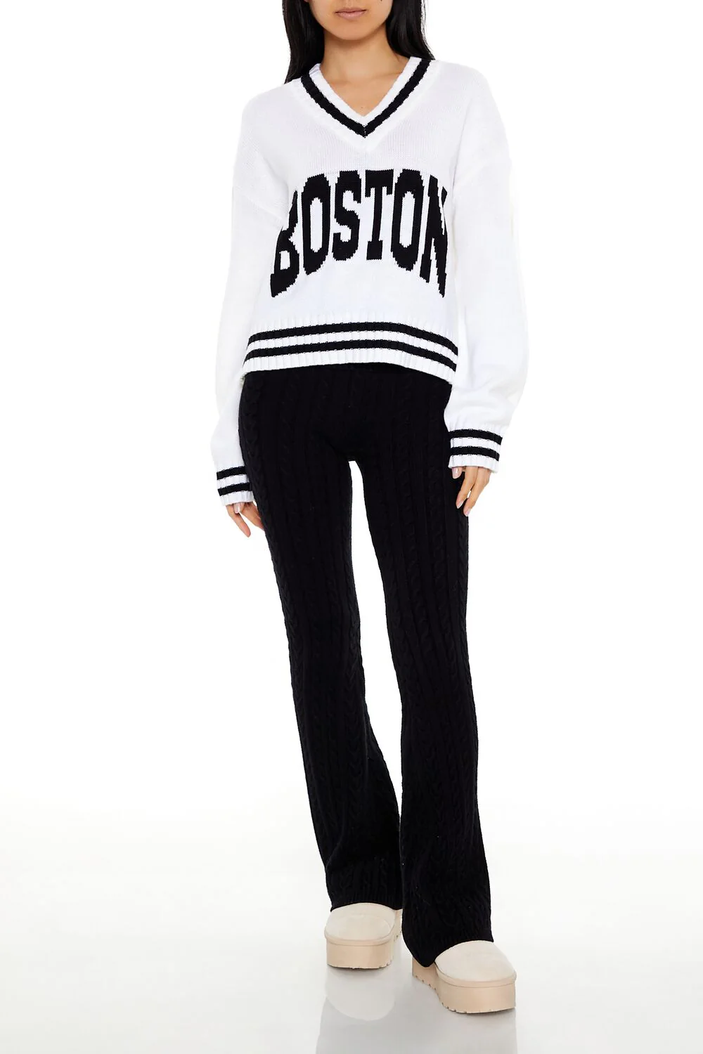 Boston Varsity-Striped Sweater - Image 2