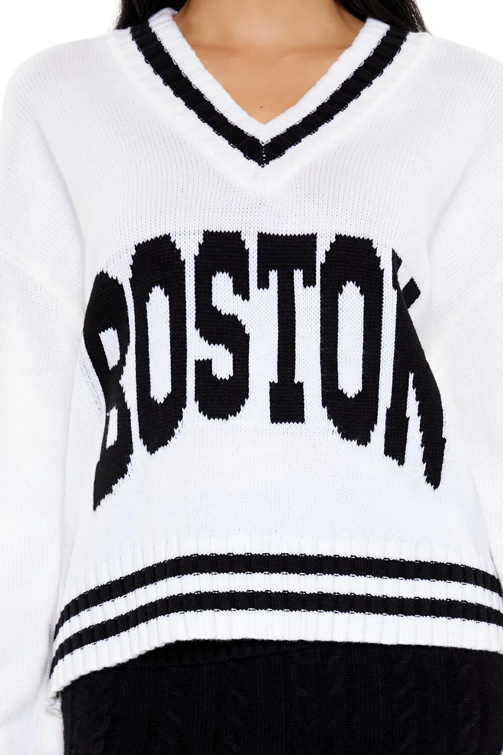 Boston Varsity-Striped Sweater - Image 3