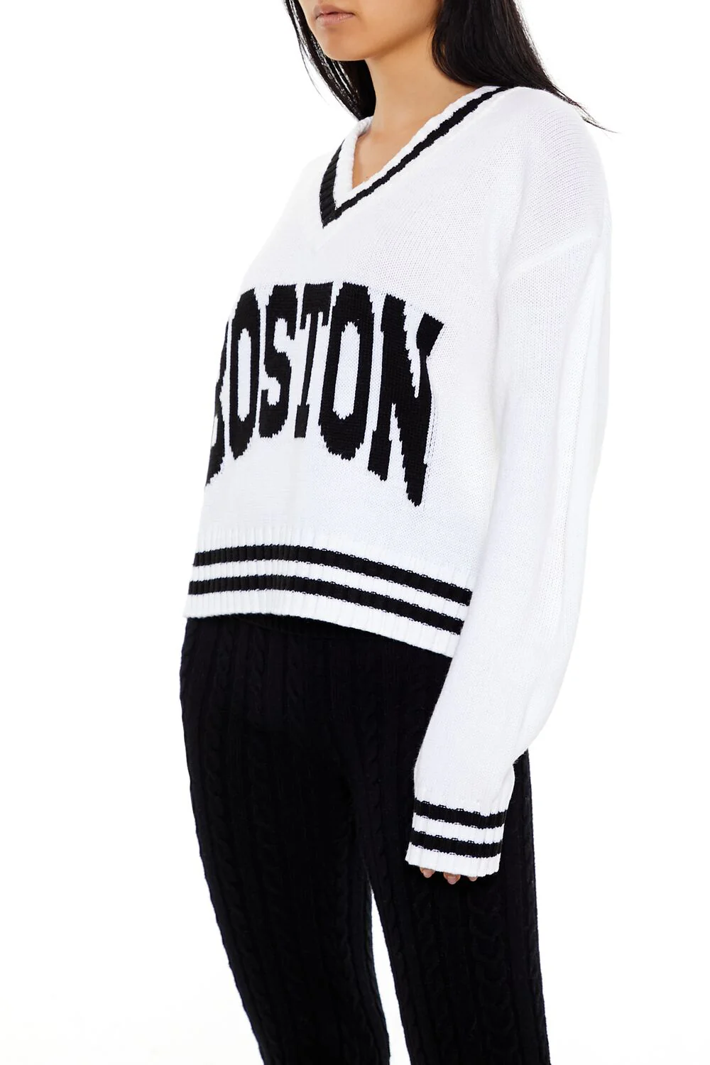 Boston Varsity-Striped Sweater - Image 4