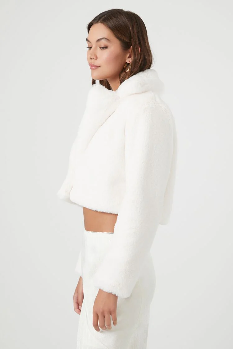 Plush Cropped Coat - Image 2