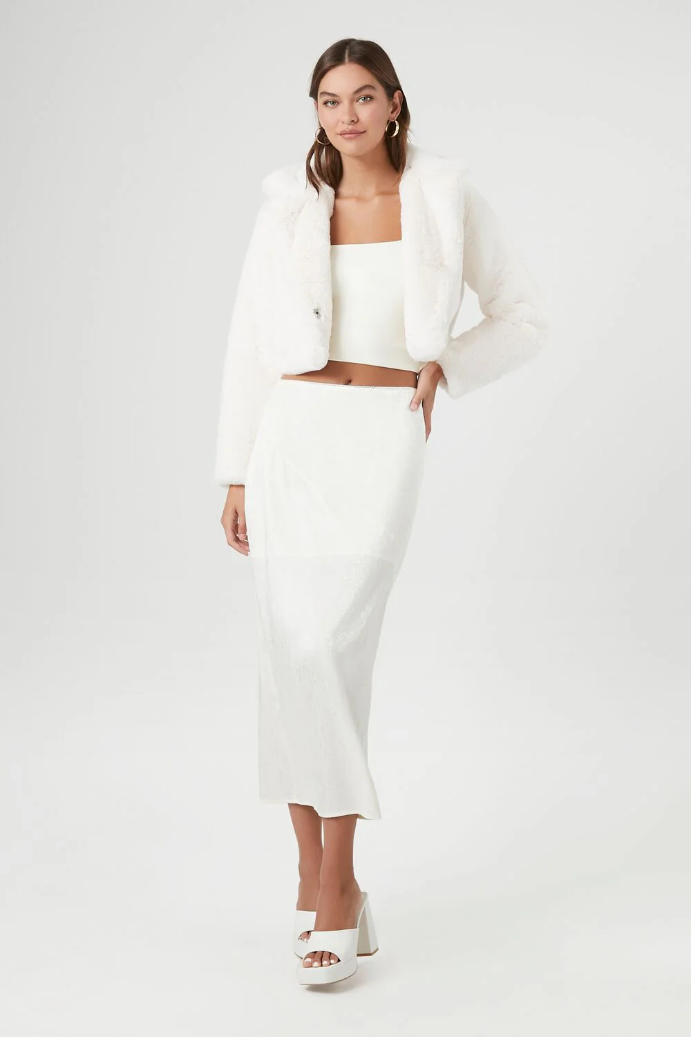 Plush Cropped Coat - Image 4