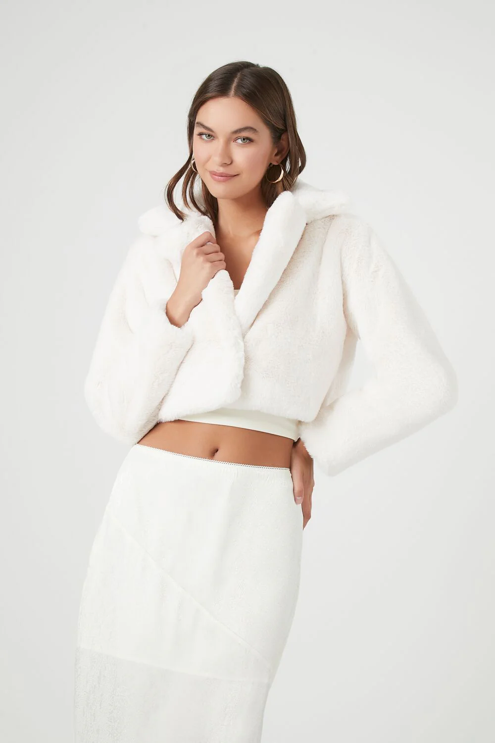 Plush Cropped Coat - Image 5