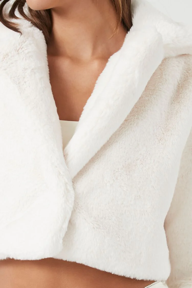Plush Cropped Coat - Image 6