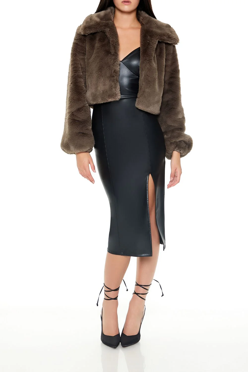 Plush Cropped Coat - Image 8