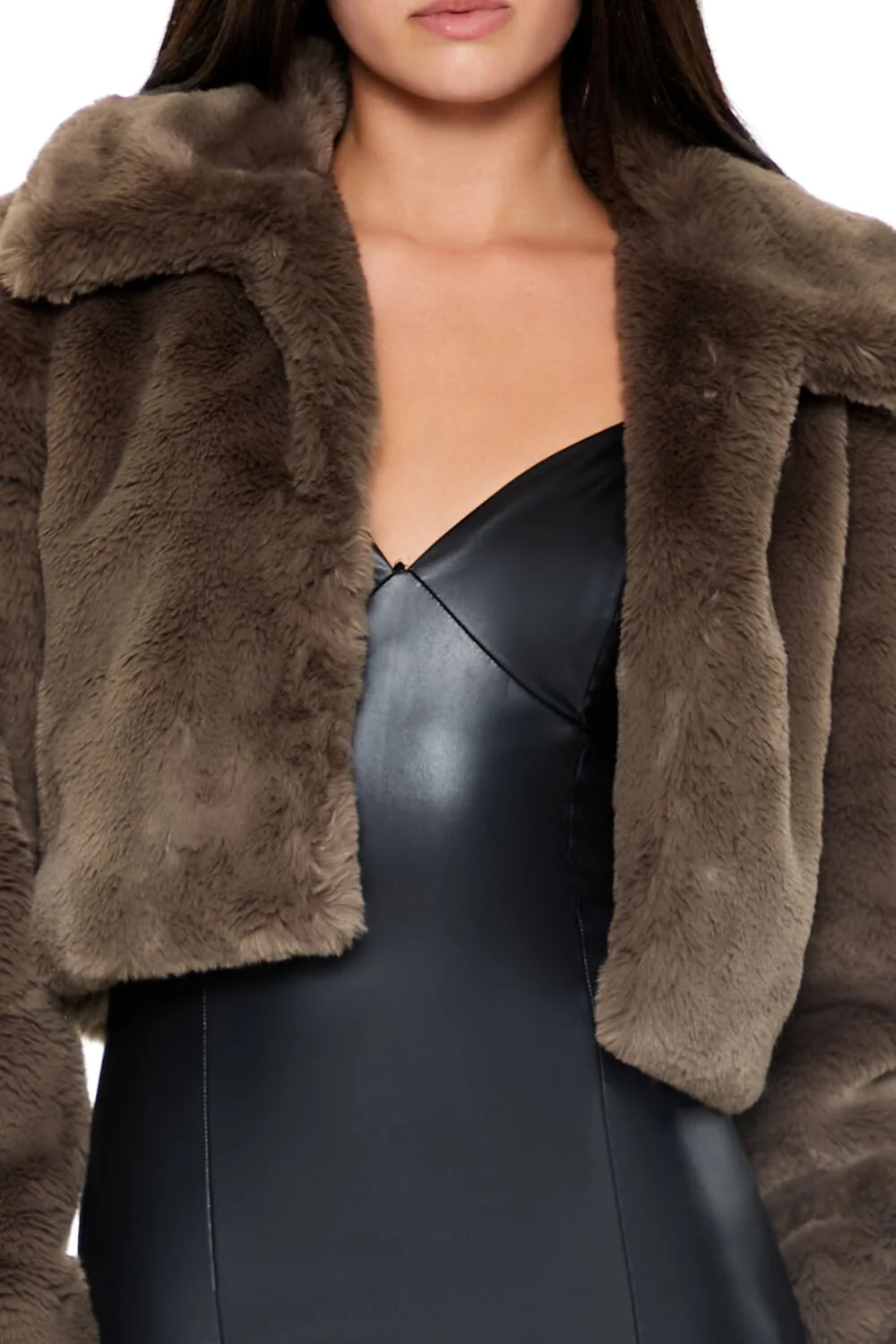 Plush Cropped Coat - Image 9