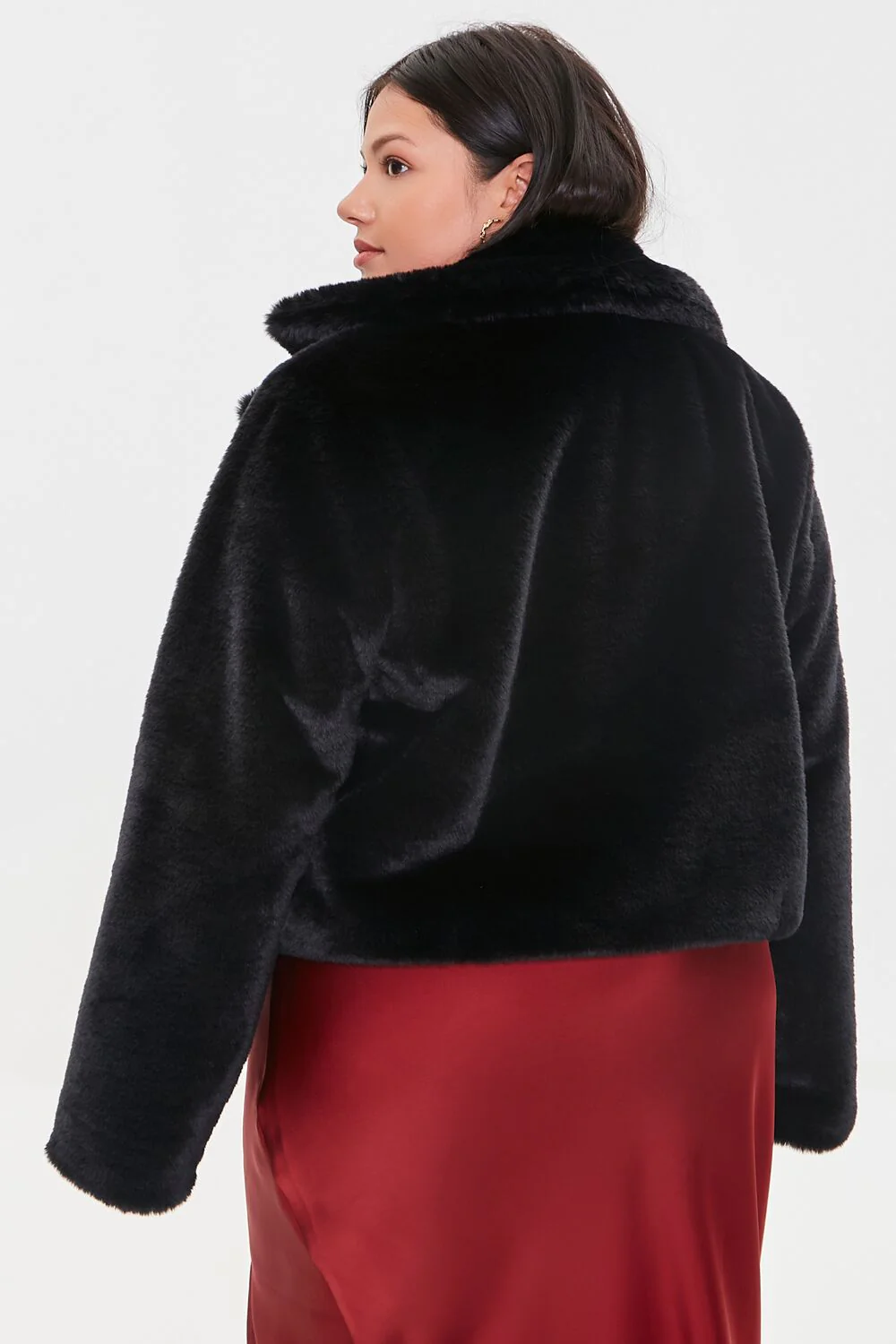 Plus Size Faux Fur Coat - Image 3