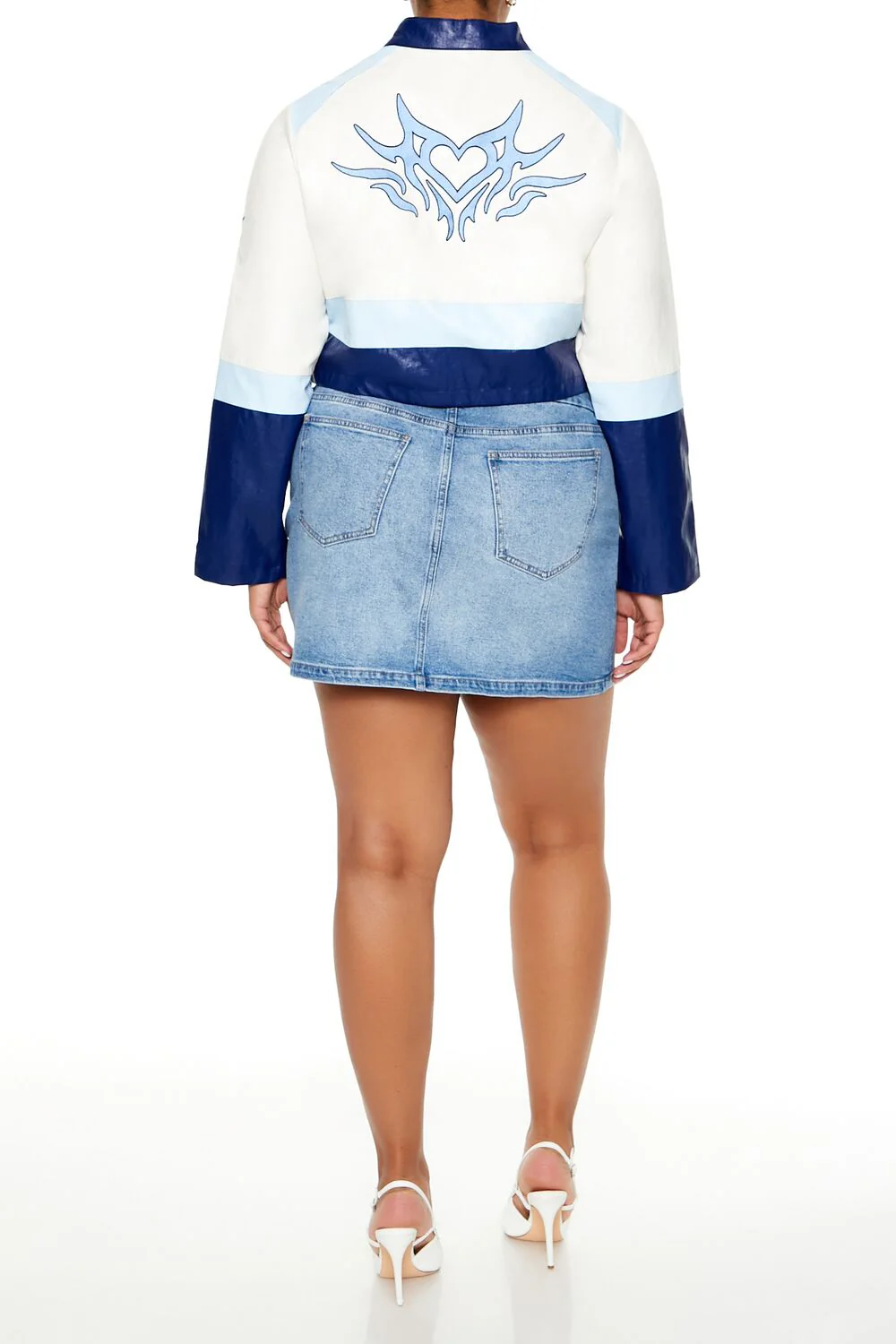 Plus Size Denim Mini Skirt - Image 4