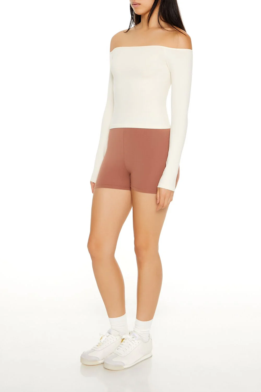 Cotton-Blend Mid-Rise Biker Shorts - Image 3