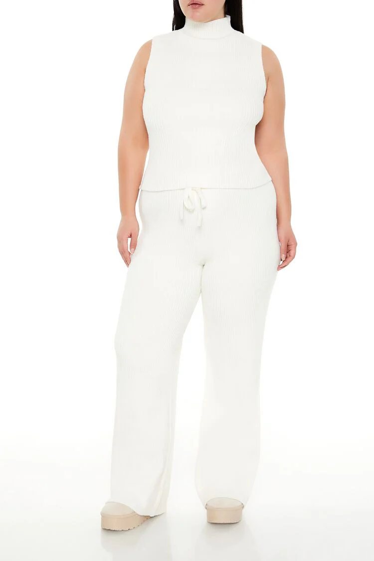 Plus Size Sweater-Knit Turtleneck Crop Top - Image 2