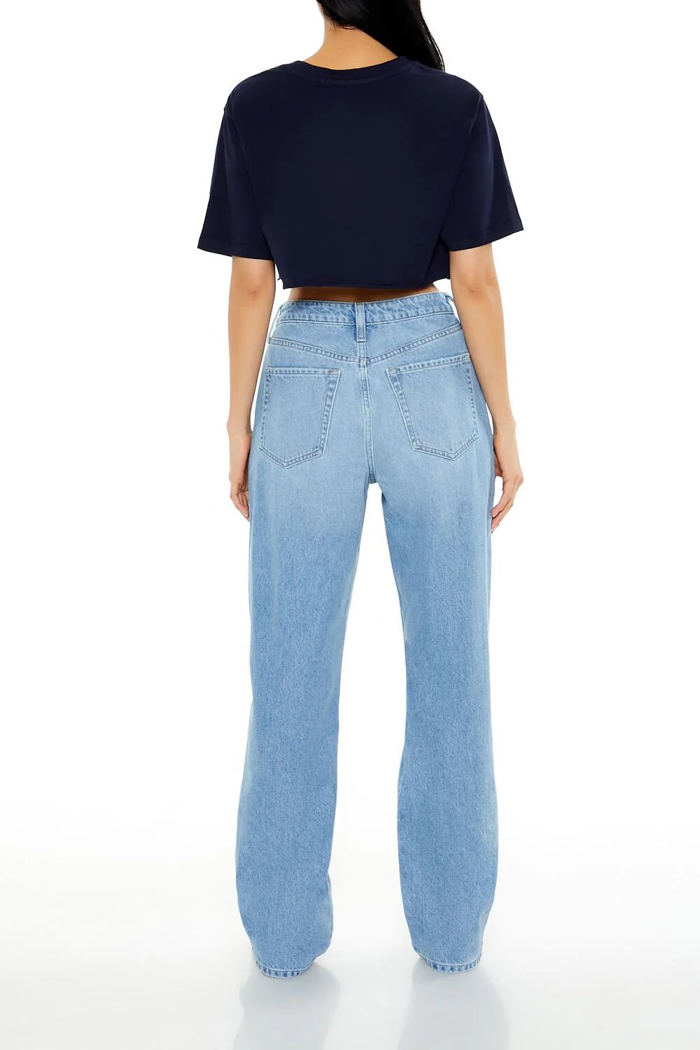 Distressed High-Rise Straight Jeans - Image 4