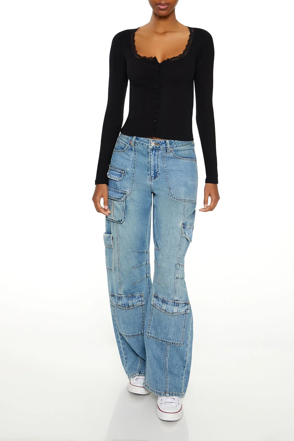 Ribbed Lace-Trim Top - Image 7