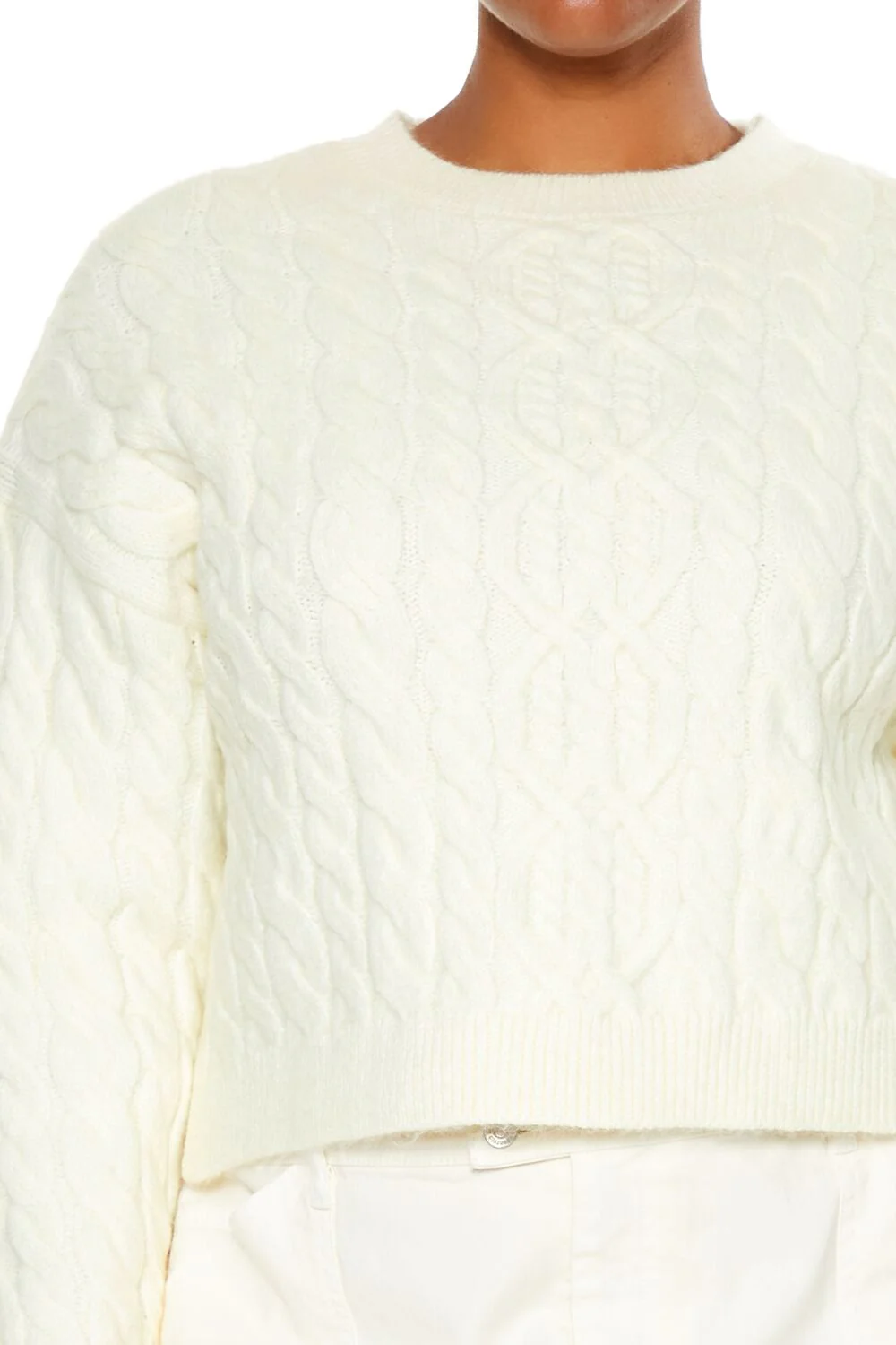 Plus Size Cable Knit Sweater - Image 3