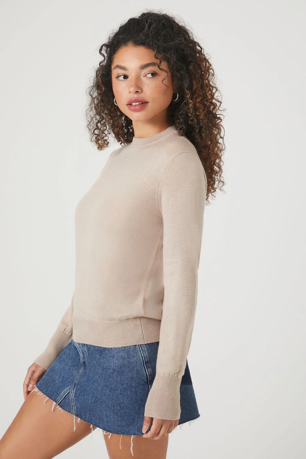 Ribbed-Trim Sweater - Image 2