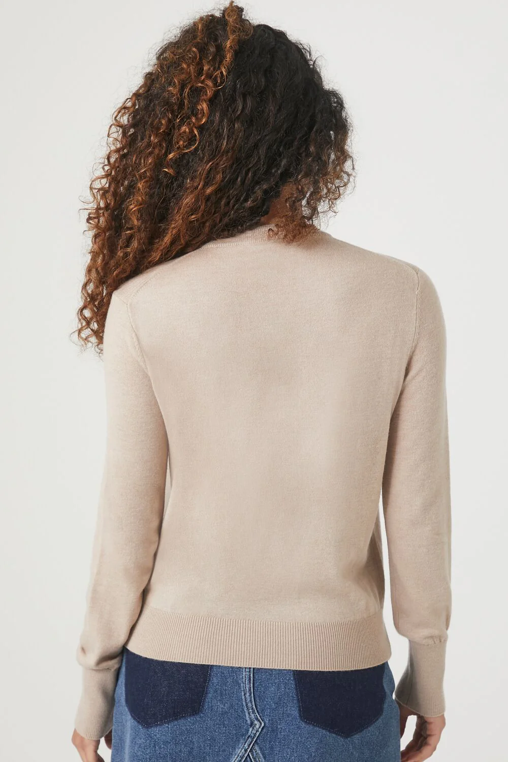 Ribbed-Trim Sweater - Image 3
