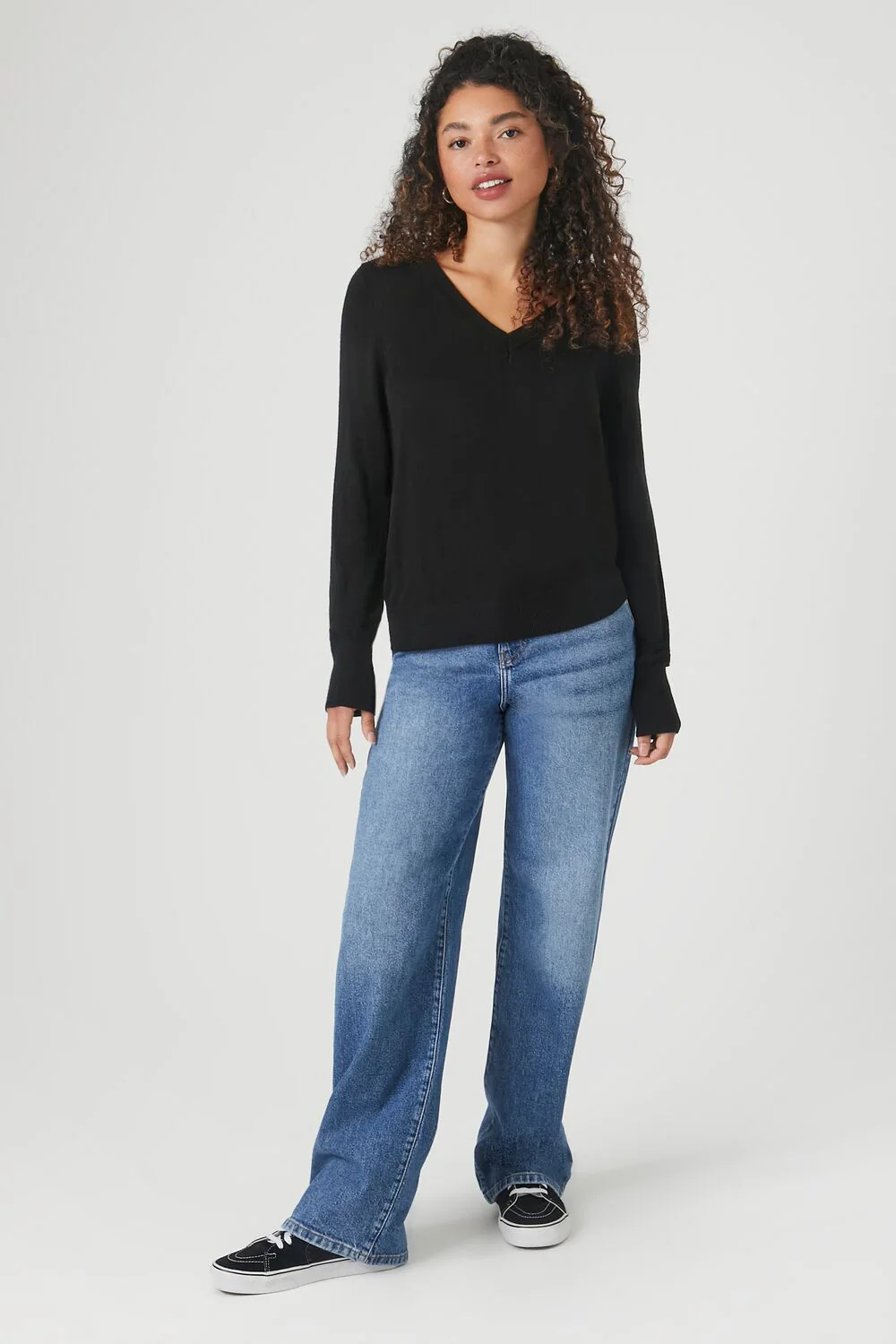 Ribbed V-Neck Sweater - Image 4