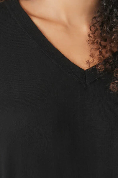 Ribbed V-Neck Sweater - Image 5