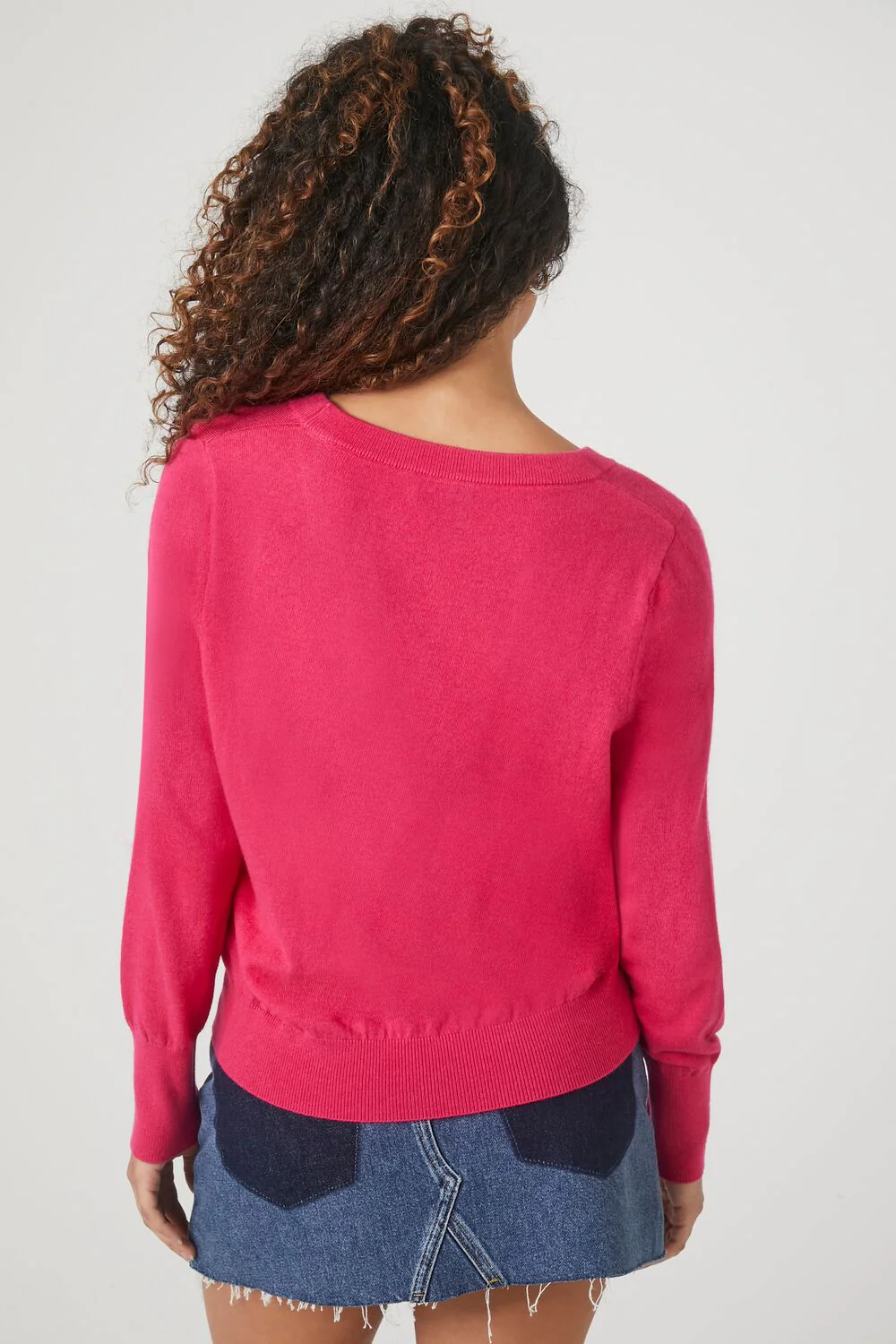 Ribbed V-Neck Sweater - Image 8
