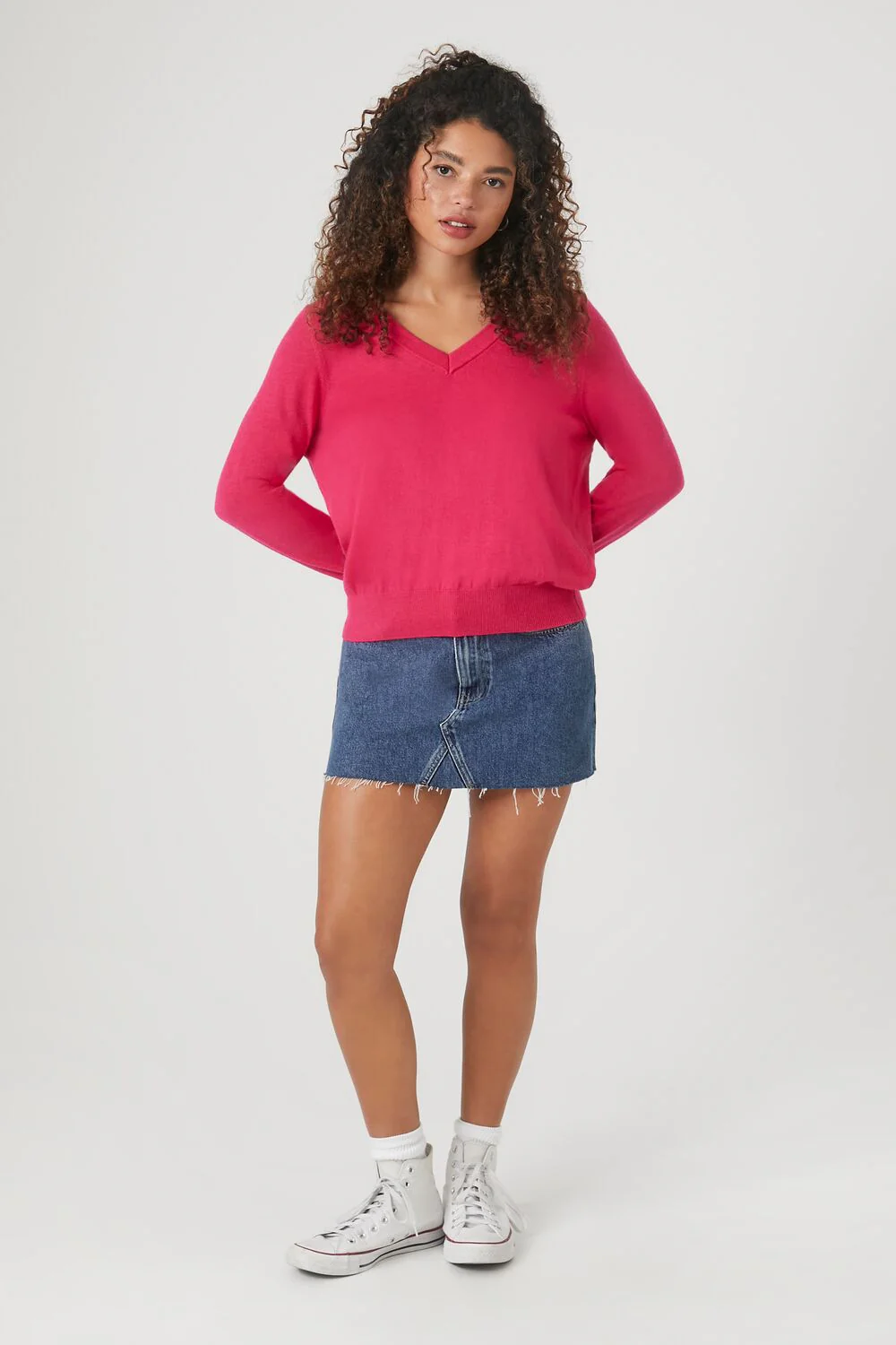 Ribbed V-Neck Sweater - Image 9