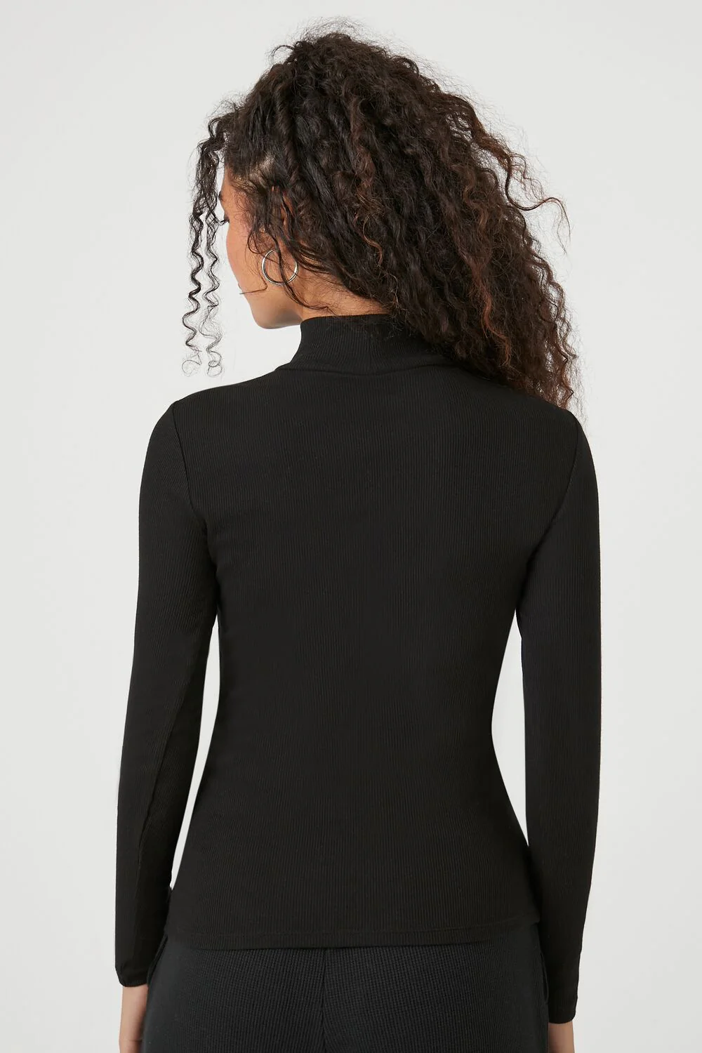 Fitted Mock Neck Sweater - Image 3