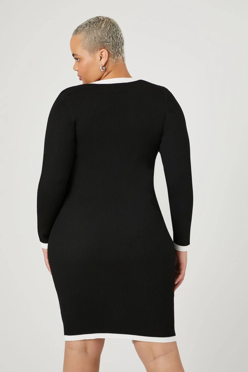 Plus Size Bodycon Midi Dress - Image 4
