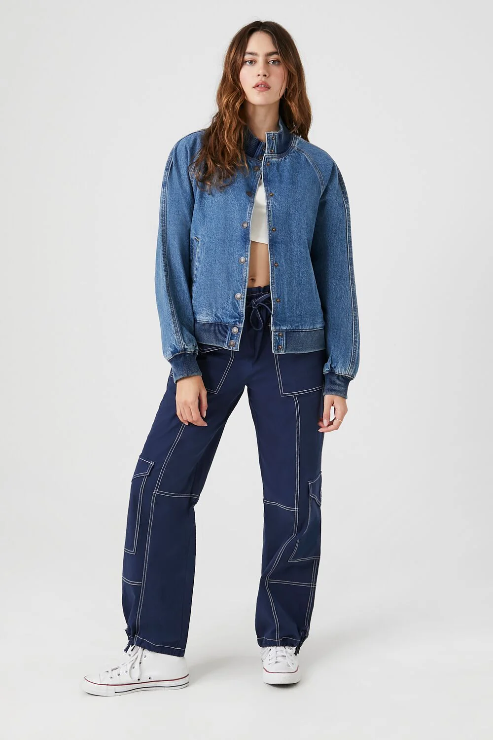Denim Bomber Jacket - Image 4