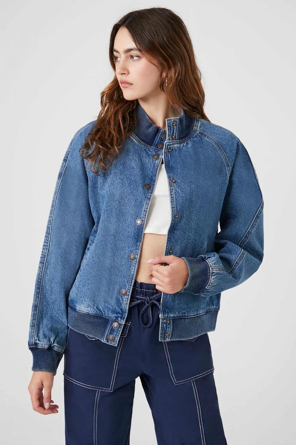Denim Bomber Jacket - Image 6