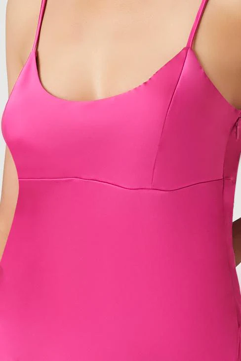 Satin Ruffle-Hem Mini Dress - Image 10