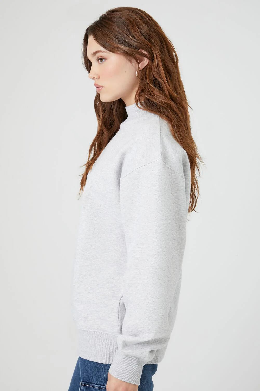 Mock Neck Drop-Sleeve Sweater - Image 2
