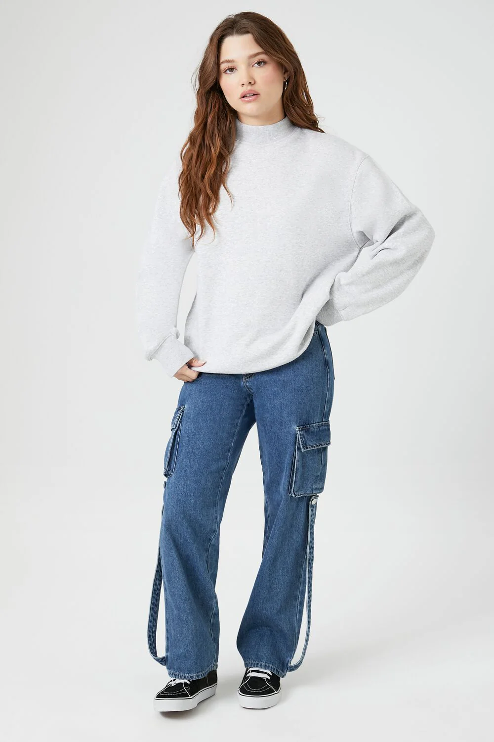 Mock Neck Drop-Sleeve Sweater - Image 4