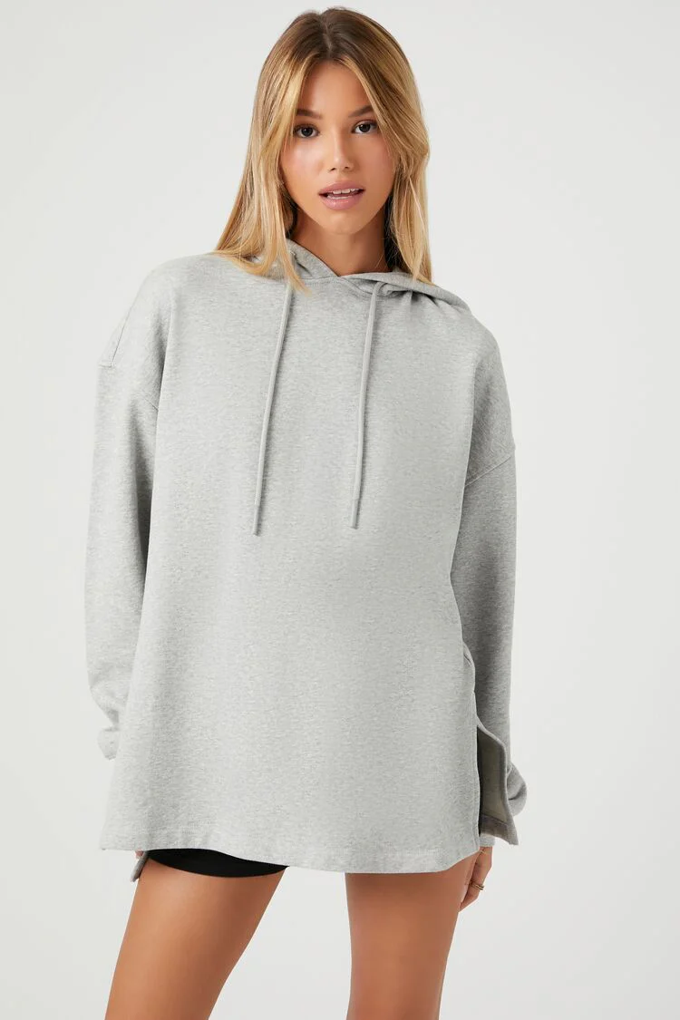 French Terry High-Low Hoodie - Image 11