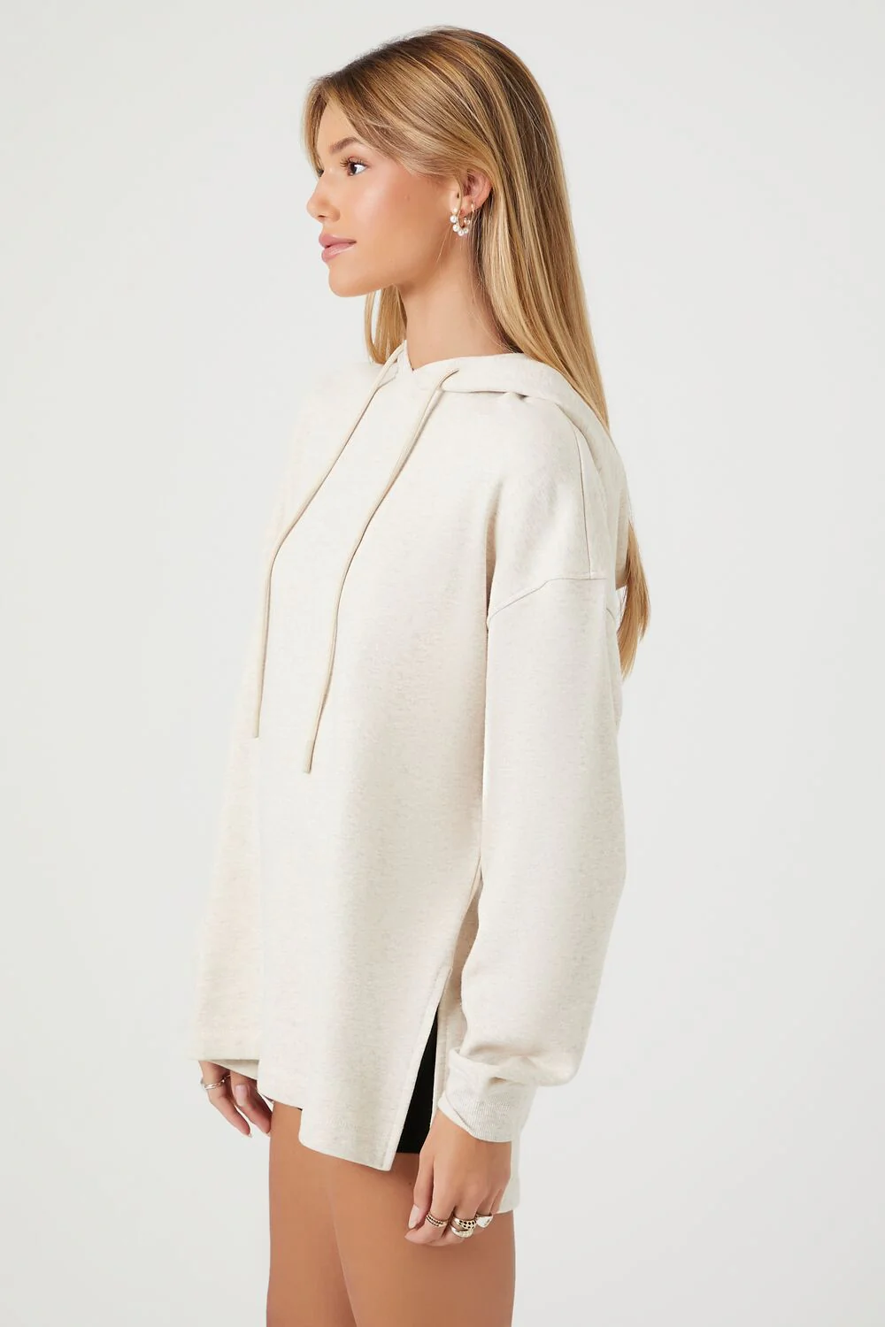 French Terry High-Low Hoodie - Image 7