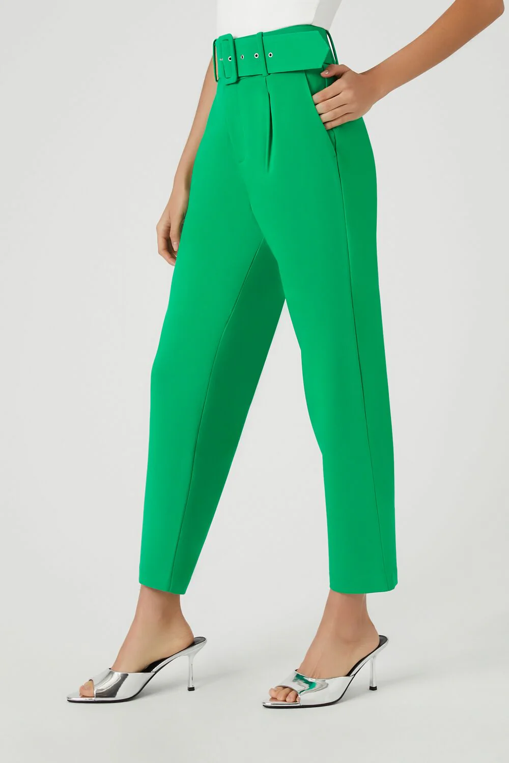 Belted Straight-Leg Ankle Pants - Image 3