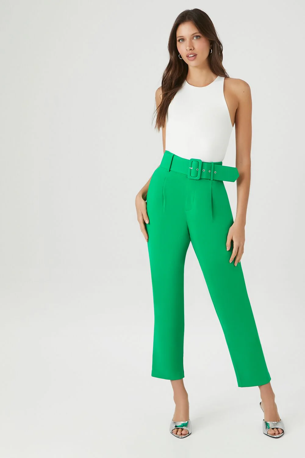 Belted Straight-Leg Ankle Pants - Image 5