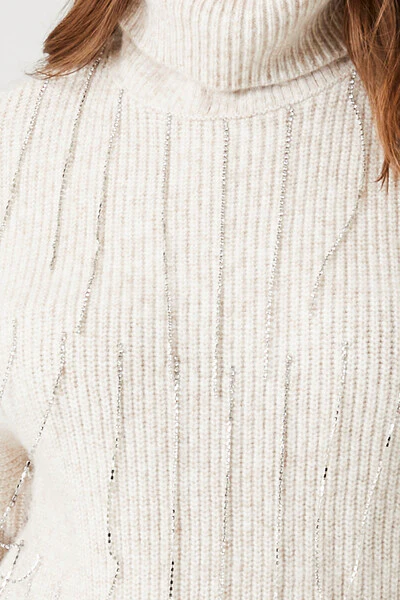Plus Size Rhinestone Sweater Mini Dress - Image 5