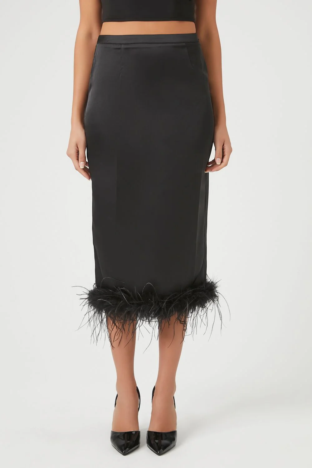 Feather-Trim Maxi Skirt - Image 2