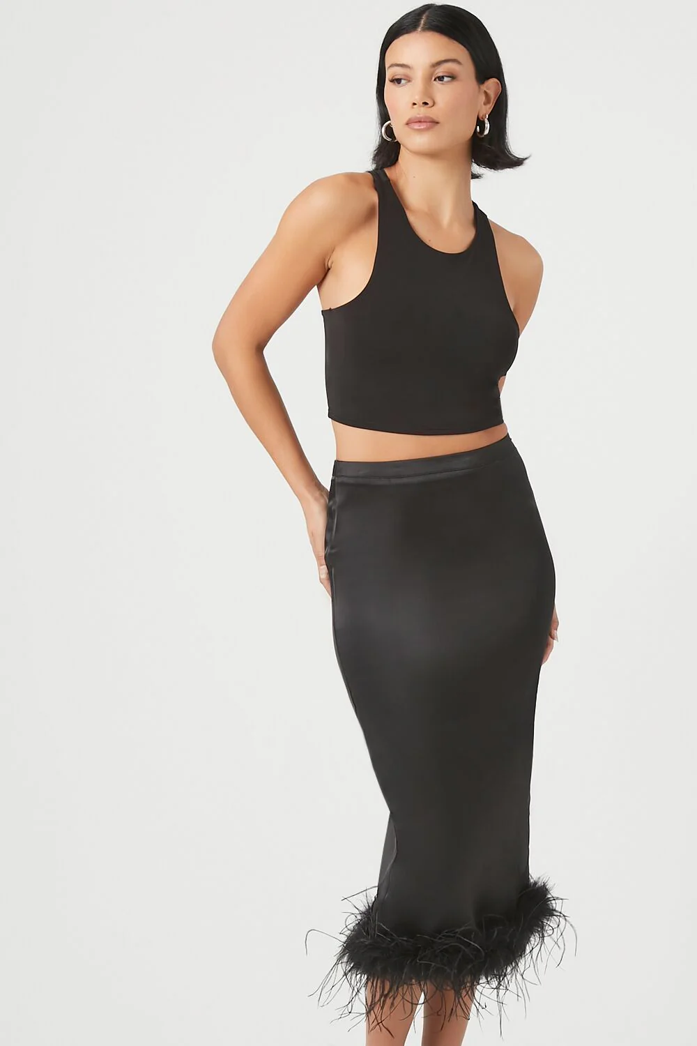 Feather-Trim Maxi Skirt - Image 5