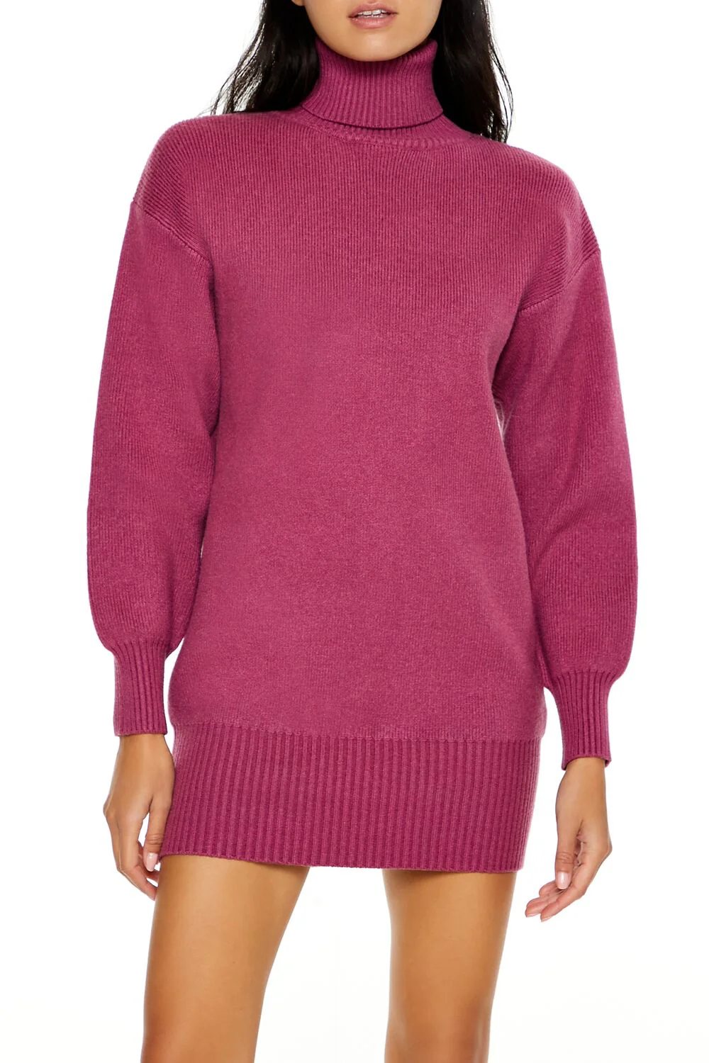 Turtleneck Mini Sweater Dress - Image 12