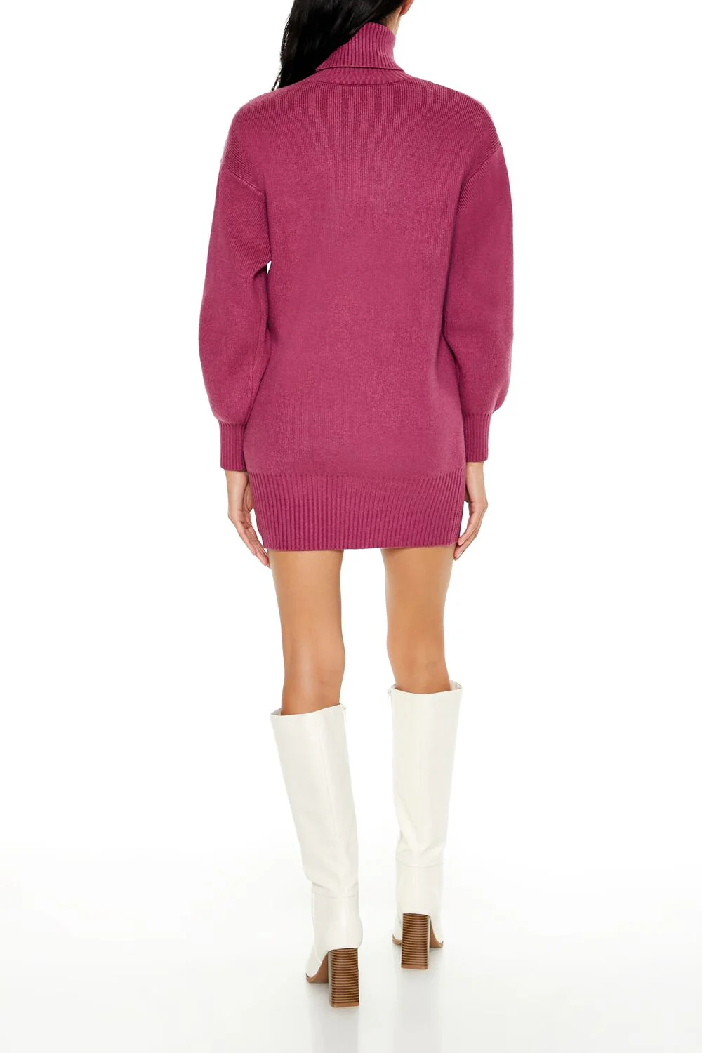 Turtleneck Mini Sweater Dress - Image 14